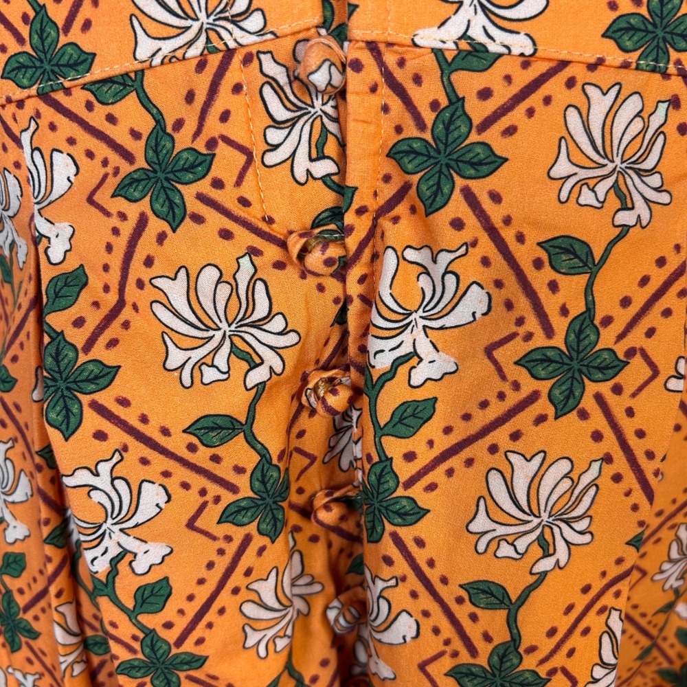 Agua by Agua Bendita Orange Floral Midi Dress - Picture 10 of 14
